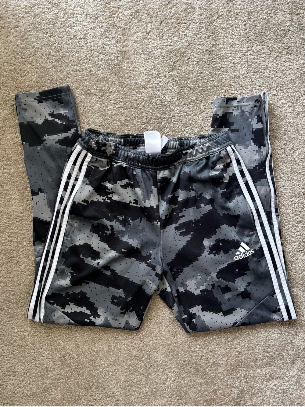 grey and black camo climacool adidas joggers